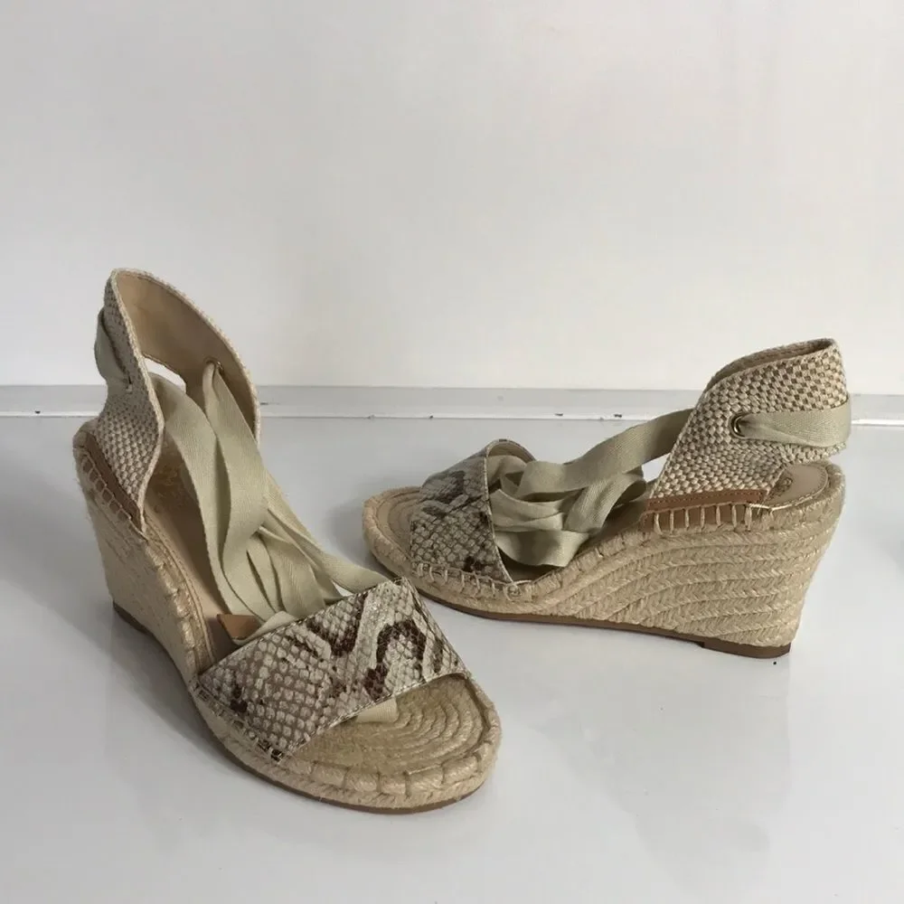 Vince Camuto Levernta Ankle Wrap Espadrilles Wedge